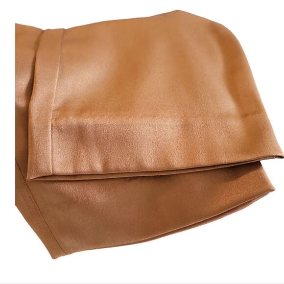 Chicos Satin Ankle Cargo Pants In Golden Brown Women's Size 3 16 - Picture 10 of 12